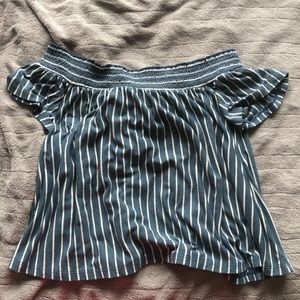 American Eagle off the shoulder striped top